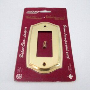 Brass Single Light Switch Cover Scalloped Beveled Edge New in Package